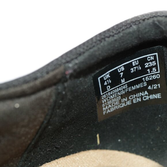 Clarks Womens Angie Pearl Loafers Size 7 M Black Leather Booties Shoe Block Heel - Picture 10 of 12